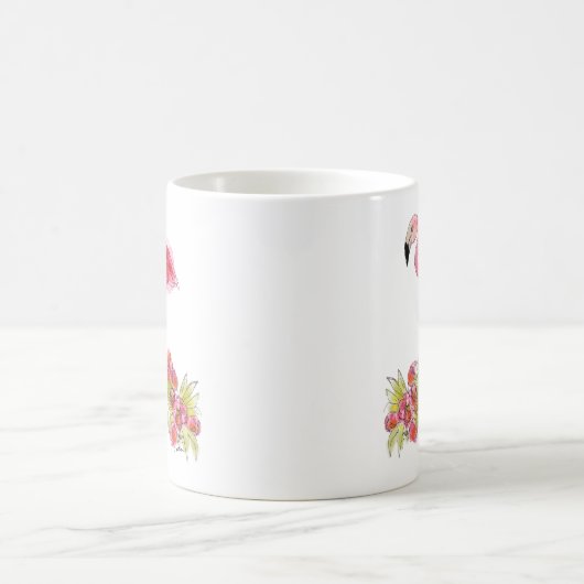 Mug Boue d'aquarelle Flamant rose (Centre)