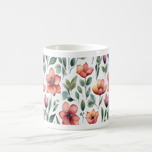 Mug Boue d'aquarelle florale (Centre)