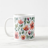 Mug Boue d'aquarelle florale (Gauche)
