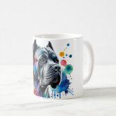 Mug Boue d'aquarelle Majestic Cane Corso (Devant droit)