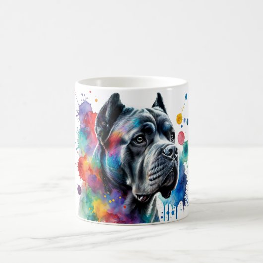 Mug Boue d'aquarelle Majestic Cane Corso (Centre)