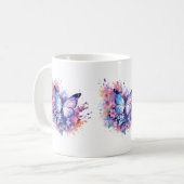Mug Boue d'aquarelle papillon Messy (Devant gauche)