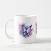 Mug Boue d'aquarelle papillon Messy (Gauche)