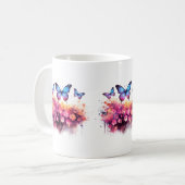 Mug Boue d'aquarelle papillon Messy (Devant gauche)
