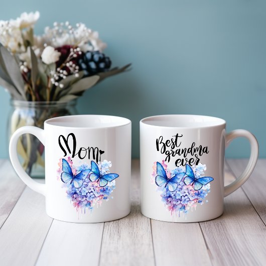 Mug Boue d'aquarelle papillon Messy