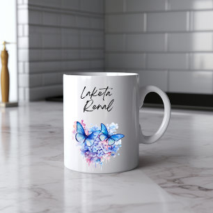 Mug Boue d'aquarelle papillon Messy