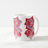 Mug Boue d'aquarelle rouge (Devant droit)