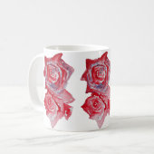 Mug Boue d'aquarelle rouge (Devant gauche)