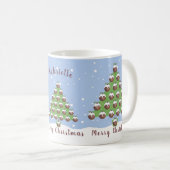 Mug Boue d'arbre de Noël personnalisée (Devant droit)