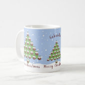 Mug Boue d'arbre de Noël personnalisée (Devant gauche)