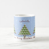 Mug Boue d'arbre de Noël personnalisée (Centre)