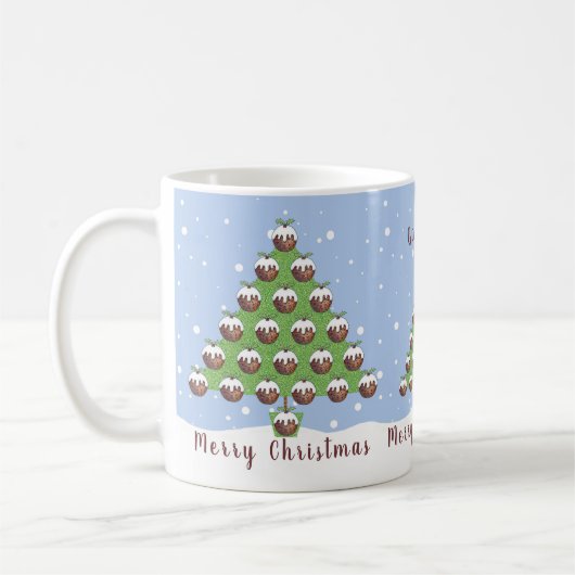 Mug Boue d'arbre de Noël personnalisée (Gauche)