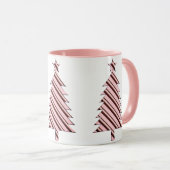 Mug Boue d'arbre de Noël rose Sucre de canne (Devant droit)