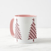 Mug Boue d'arbre de Noël rose Sucre de canne (Devant gauche)