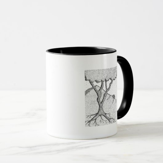 Mug Boue d'art de l'arbre de serrage (Devant droit)