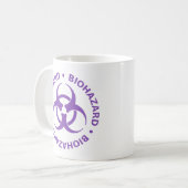 Mug Boue d'avertissement de risque biologique pourpre (Devant gauche)