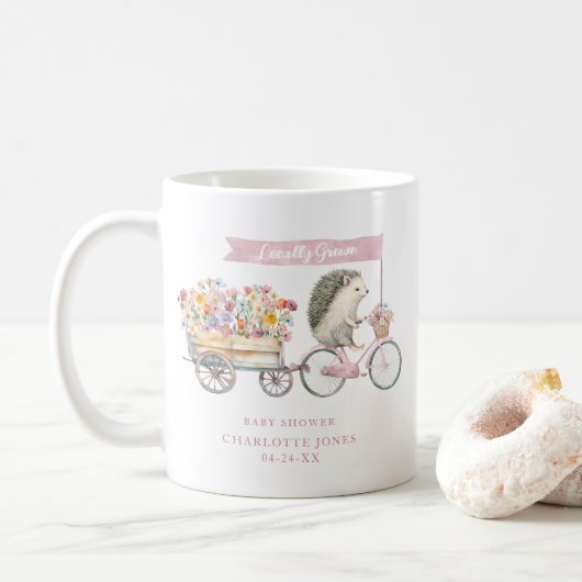 Mug Boue de Baby shower rose cultivée localement - Hér (Avec donut)