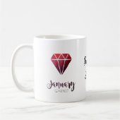 Mug Boue de Birthstone Garnet de janvier (Gauche)