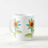 Mug Boue de café à fleurs de roue (Devant gauche)