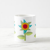 Mug Boue de café à fleurs de roue (Centre)
