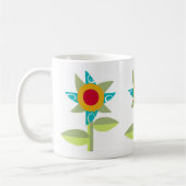 Mug Boue de café à fleurs de roue (Gauche)
