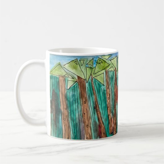 Mug Boue de café aquarelle (Gauche)