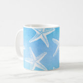 Mug Boue de café aquarelle - Starfish Turquoise (Devant gauche)