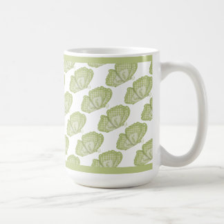 Mug Boue de café aux papillons verts