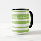 Mug Boue De Café Avec Grandes Pâtes Vertes (Devant droit)