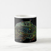Mug Boue De Café Blanche Avec Vaisseau Art 1 E.1 (Centre)