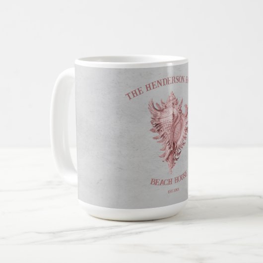 Mug Boue de café Coquille de conque rose (Devant gauche)
