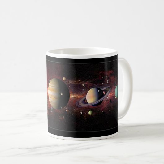 Mug Boue de café du système solaire (Devant droit)
