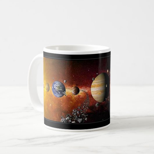 Mug Boue de café du système solaire (Devant gauche)