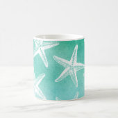 Mug Boue de café en aquarelle - Turquoise de poisson d (Centre)