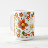 Mug Boue de café en fleurs (Devant gauche)