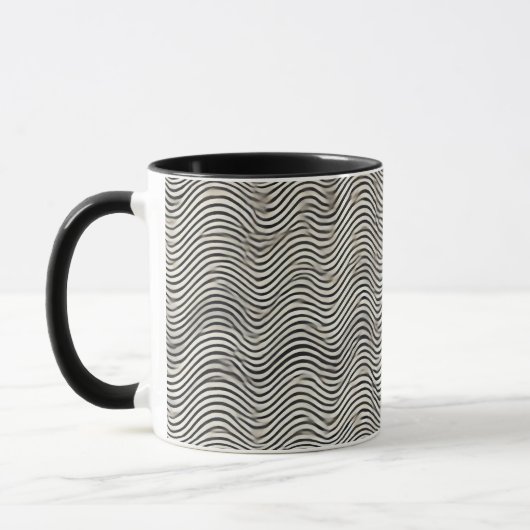 Mug Boue de café minimaliste Waves (Gauche)