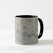 Mug Boue de café minimaliste Waves (Devant droit)