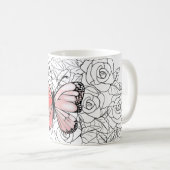 Mug Boue de café papillon (Devant droit)