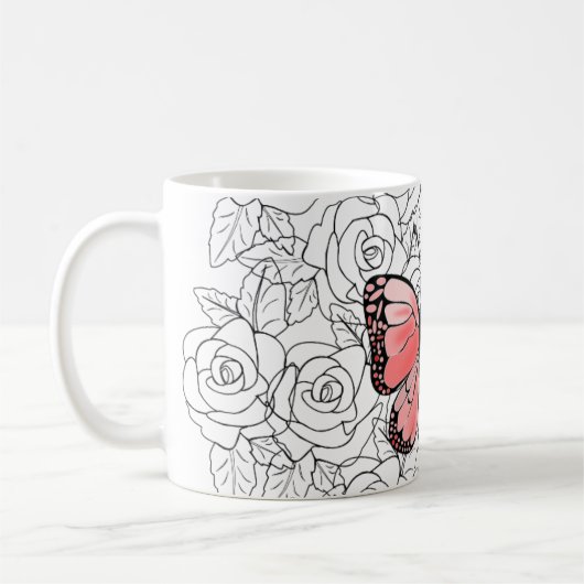 Mug Boue de café papillon (Gauche)