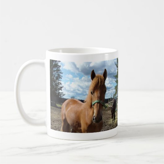 Mug Boue de chevaux - choisir style & couleur (Gauche)