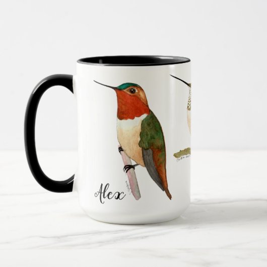 Mug Boue de colibris personnalisée (Gauche)
