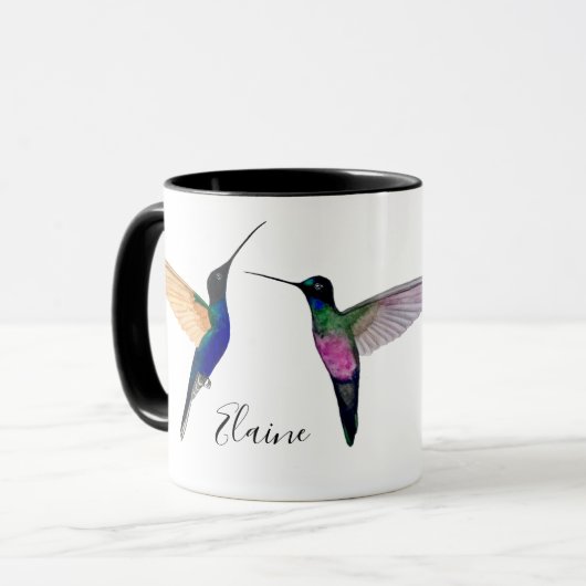 Mug Boue de colibris personnalisée (Devant gauche)