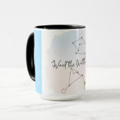 Mug Boue de constellation personnalisée en aquarelle z (Devant gauche)