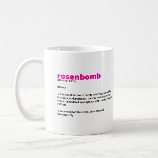 Mug boue de définition de rosenbombe (Gauche)
