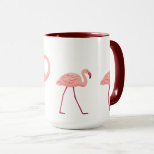 Mug Boue de Flamants roses d'aquarelle