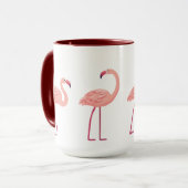 Mug Boue de Flamants roses d'aquarelle (Devant gauche)