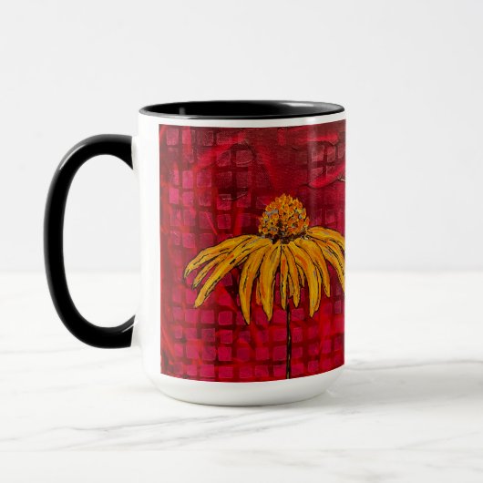 Mug Boue de fleur magenta (Gauche)