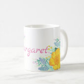 Mug Boue de fleurs d'aquarelle (Devant droit)