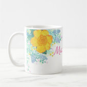 Mug Boue de fleurs d'aquarelle (Gauche)