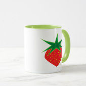 Mug Boue de fraise vert clair (Devant droit)